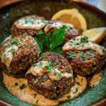 Baked Falafel with Tahini Sauce