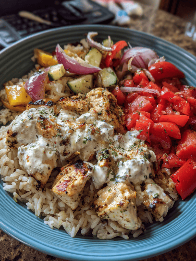 Greek-Style Chicken Souvlaki Bowls