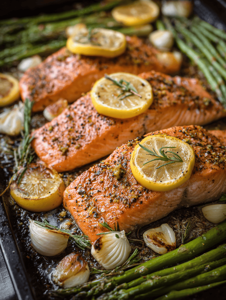 Lemon Garlic Salmon (Sheet Pan)