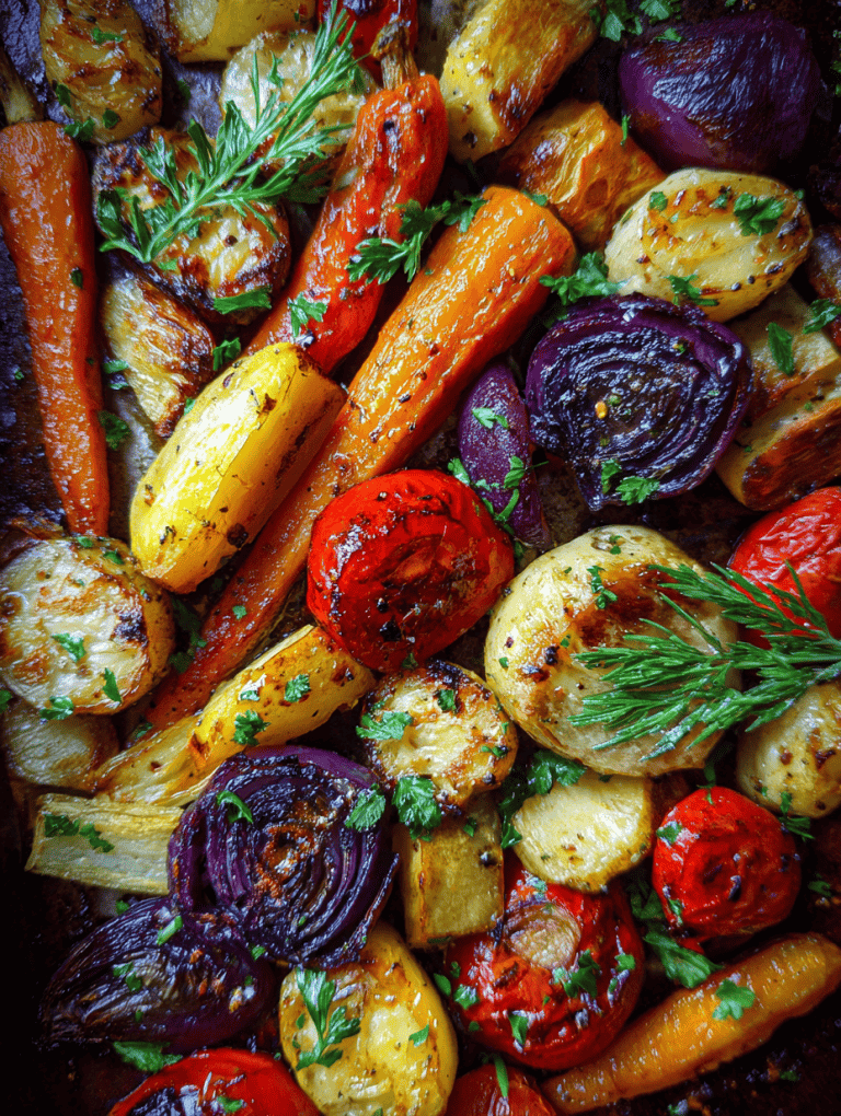 Maple Dijon Roasted Vegetables