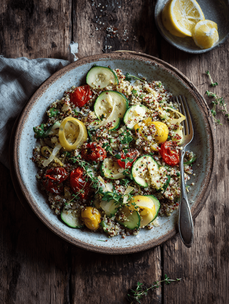 Quinoa Vegetable Salad with Lemon Dressing