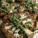 Roasted Cauliflower Steaks with Chimichurri